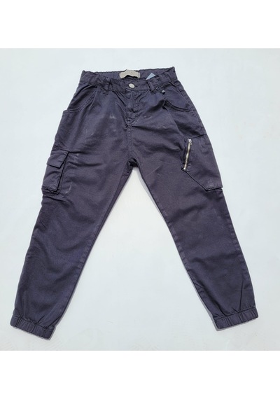 Jack Lions Erkek Çocuk Paçası Lastikli Kargo Cepli Pantolon-7799-siyah Siyah