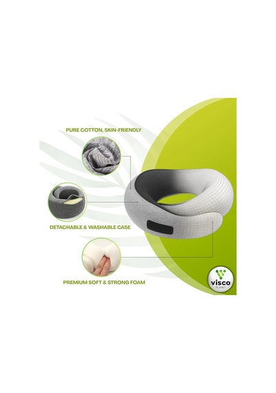 Visco Planet Ortopedik Spiral Boyun Destekli Seyahat Yastığı%100 Ortopedik Visko Genel