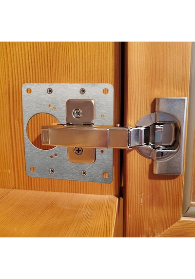 Kyrotech Paslanmaz Menteşe Tamir Plakası, Menteşe Sabitleme Braketi, Deve Boynu, Düz, Frenli, T Diğer