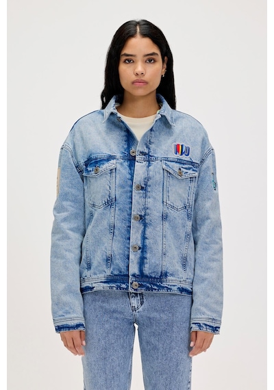 Adelina Mavi Kadın Denim Ceket-mavi Mavi