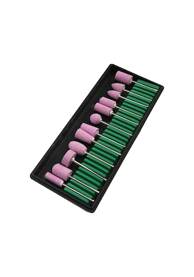 Merttools Kamp Saplı Bileme Taşı Seti 12 Parça Metal Taşlama Ve Çapak Alma Uçları Pop Kiremit