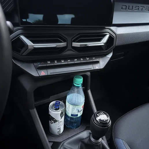 Dacia Duster 3 Ön Konsol Tepsi Bardaklık 2024-2025 Cup Holder Organizer Saklama Gözü Aparatı Siyah