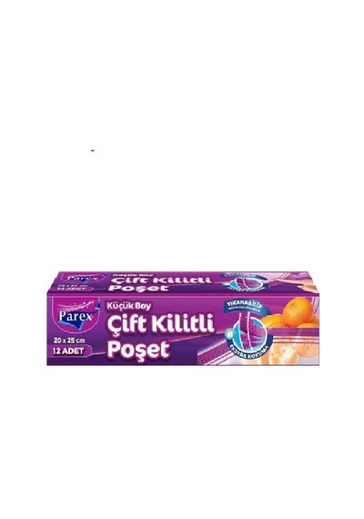 Parex Çift Kilitli Buzdolabı Poşeti Küçük Boy