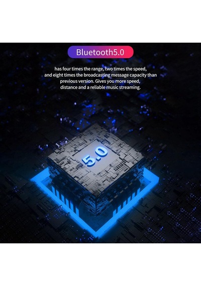 Bluetooth 5.0 Stero Çift Kulaklık Mikrofonlu Manyetik Şarj Kutulu