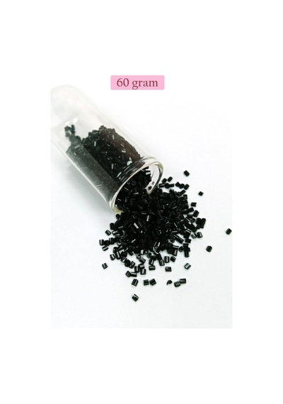 Kesme Cam Boncuk 2mm - 60 Gram - Siyah - Bnc360
