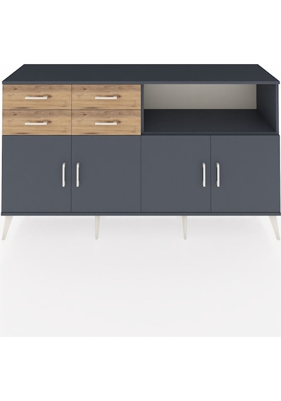 Hyperion Konsol 4 Raflı 4 Çekmeceli 4 Kapaklı 176x44x99 Antrasit- Antrasit-antrasit/çam Hyperion Konsol 4 Raflı 4 Çekmeceli 4 Kapaklı 176x44x99 Antrasit- Antrasit-antrasit/çam