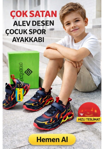 pepino Patik Erkek Spor Ayakkabı Siyah-kırmızı Çok Renkli - 833382384 Çok Renkli