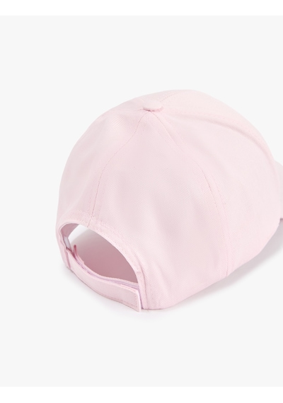Koton Pamuklu Nakışlı Kep Şapka Pembe 6sak40166aa Gül
