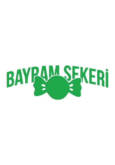 Bayram Şekeri Araba Sticker 17x17 Cm Yeşil