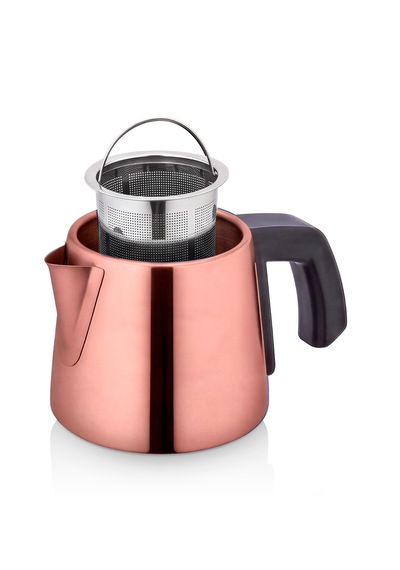 Teadem Xl Elektrikli Çay Makinesi Çaycı 2000w 1.7l Kettle 1.4l Xl Demlik 304 Paslanmaz Çelik Rose Gold