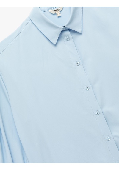 Koton Regular Fit Pile Detaylı Uzun Kollu Poplin Gömlek Açık İndigo 6wak60070uw Açık İndigo Koton Regular Fit Pile Detaylı Uzun Kollu Poplin Gömlek Açık İndigo 6wak60070uw Açık İndigo