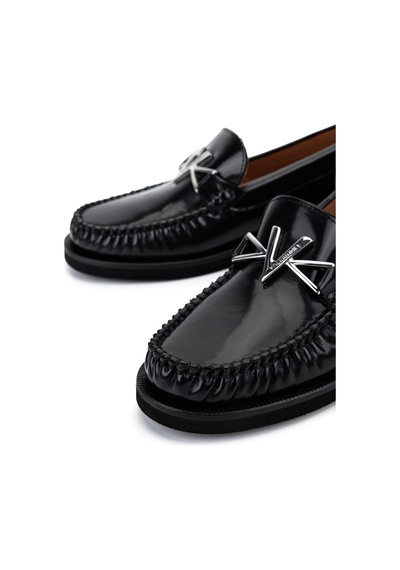 Mario Valentino Kadın Hakiki Deri Siyah Loafer Ayakkabı 1040 91d2555 Bn Ayk Sk25-26 Black Siyah