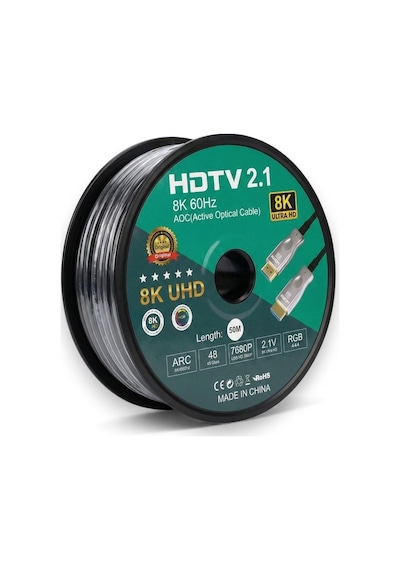Fully 50metre 8k 60hz Arc Fiber Optik Hdmı Kablo 2.1v 7680x4320