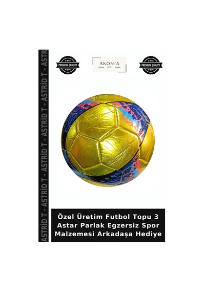 Özel Üretim Futbol Topu 3 Astar Parlak Egzersiz Spor Malzemesi Arkadaşa Hediye Çok Renkli