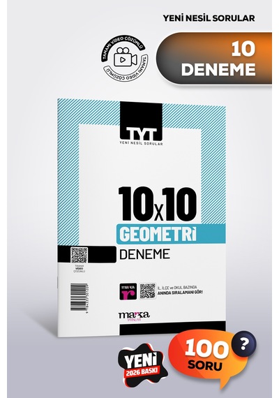 Tyt 2027 Geometri 10 Deneme Tamamı Video Çözümlü Marka Yayınları