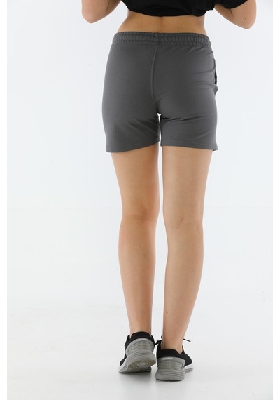 Maraton Sportswear Regular Kadın Basic Füme Şort 20309-füme Füme