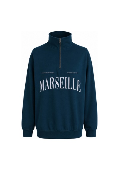 Trender Marseılle Yarım Fermuarlı Petrol Erkek Sweatshirt 27kdt1000002 Petrol Mavi