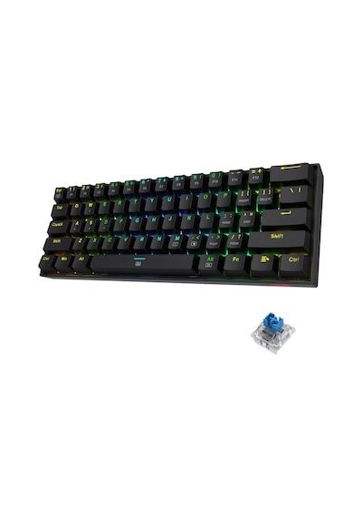 Redragon K630 RGB Dragonborn %60 Blue Switch Kablolu Mekanik Klavye