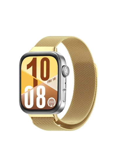 Huawei Watch Fit 3 / Fit 4 / Fit 4 Pro Uyumlu Metal Örgü Hasır Manyetik Kordon