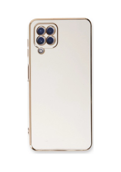 Newface - 967 - Samsung Galaxy Uyumlu A22 Kılıf Volet Silikon - Ece-umay - - Beyaz