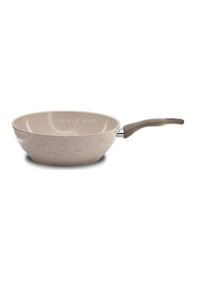 Thermoad Alüminyum Döküm Granit Wok Tava 28 CM Vizon