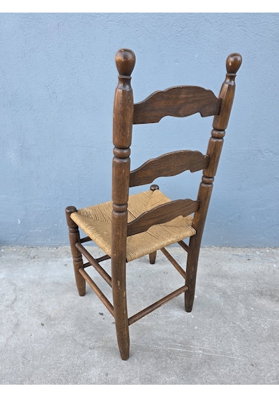 Vintage Masif Ahşap Sandalye 1 Adet Ac05 Çok Renkli