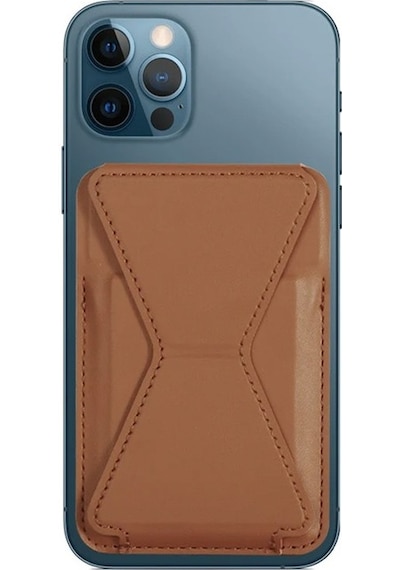 Ally iPhone Uyumlu 15-14- 13-12'ler İçin Standlı Deri Cüzdan Magsafe Kartlık Cüzdan Kılıf- 5775 Mh-hs9958-0699