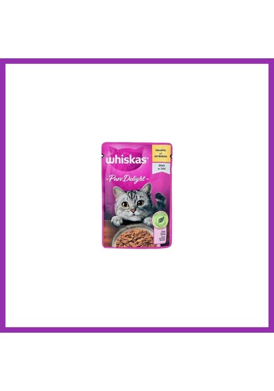 Whiskas Pouch Pure Delight Jöle İçinde Tavuklu Yetişkin Kedi Konservesi 85 Gr Bty