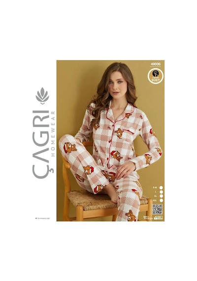 Çağrı Süet Pijama Takımı Çok Renkli