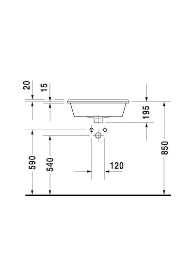 Duravit Starck 3 Lavabo 560 x 465 MM 0302560000