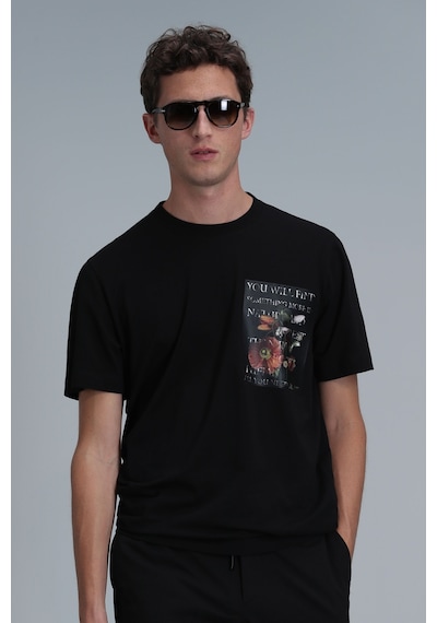 Lufian Exotic Modern Grafik T- Shirt Siyah Siyah 111020202100100 111020202100100 Siyah