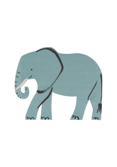 Meri Meri - Elephant Napkin - Fil Peçeteler - 16'lı