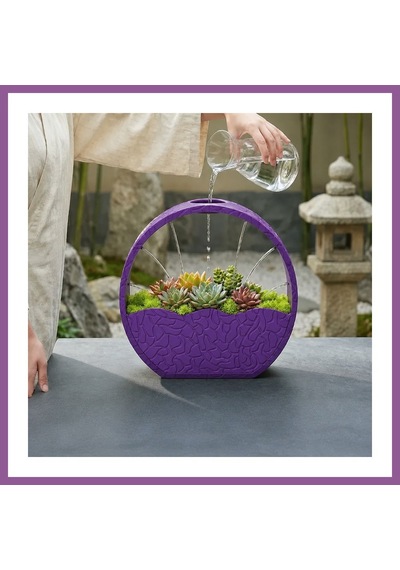 Bezos 3d Baskı Self-watering Planter - Kendi Kendini Sulayan Saksı-mor Rengaren Standart