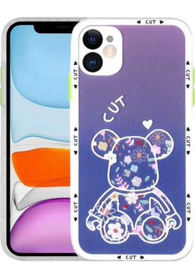 Apple Uyumlu iPhone 11 Kılıf Kamera Korumalı Desenli Sert Zore Hess Kapak NO3