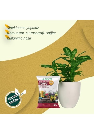 Genta Genel Kullanım Torfu Saksı Toprağı 5 Lt 0,250