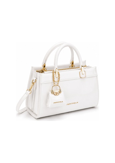 Just Polo İthal Premium Rugan Kadın Çantası Ebat Boy: 14 Cm En : 20 Cm Beyaz