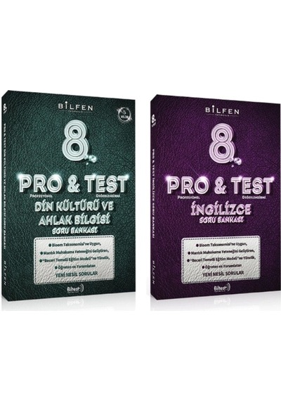 Bilfen Pro&test 8. Sınıf Din Kültürü Ve Ahlak Bilgisi - İngilizce Soru Bankası 2 Kitap