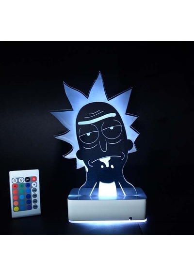 Rıck And Morty - Rıck - 3D 16 Renk Gece Lambası