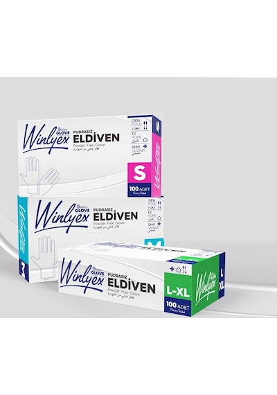 Reflex Winlyex Eldiven Tek Kullanımlık Pudrasız Şeffaf Eldiven 100’lü
