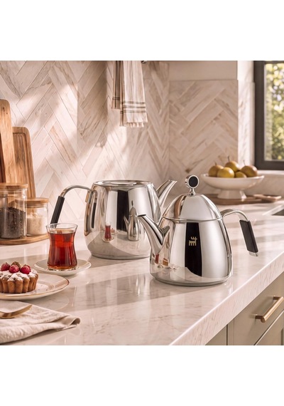 Powersteel 316+ Ezgi Midi Çaydanlık Takımı 1l & 2,2l Inox Diğer