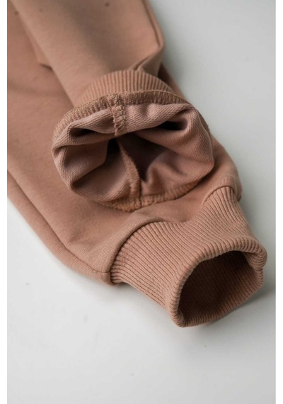 Heyadventure Erkek / Kız Çocuk Jogger Eşofman Altı Cepsiz Paçası Kaşkorseli Bej Bej