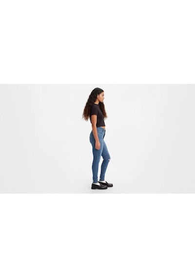 Levi's Mile High Super Skinny Kadın Jean Pantolon - Destructed Medium Indigo-1770 Med İndigo - Worn İn Levi's Mile High Super Skinny Kadın Jean Pantolon - Destructed Medium Indigo-1770 Med İndigo - Worn İn
