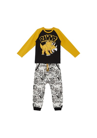 Denokids Mshb&g Rawr Erkek Çocuk T-shirt Pantolon Takım Çok Renkli