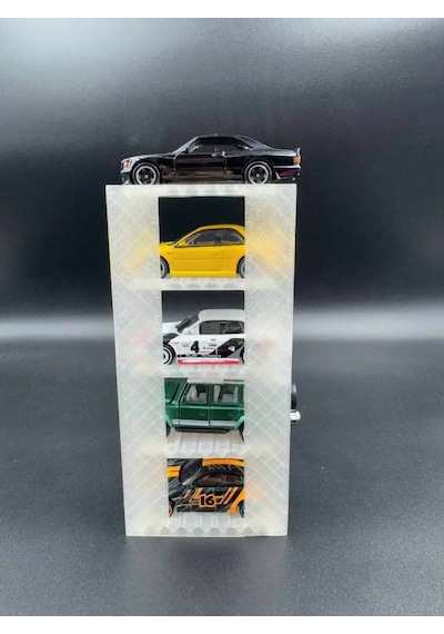 1:64 Ölçek Araç Sergileme Standı - 5 Araçlık - Natural
