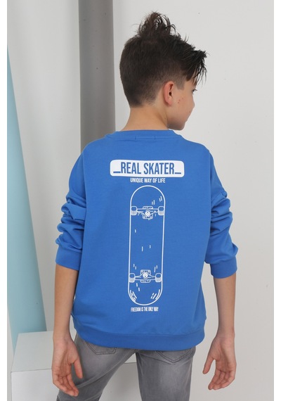 Toontoy Erkek Çocuk Baskılı Sweatshirt Saks