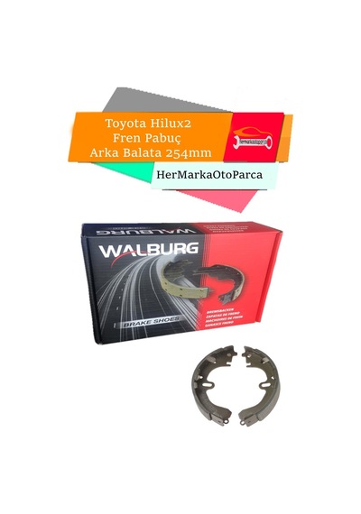 Toyota Uyumlu Hilux 2 Fren Pabuç Arka Balata 254Mm