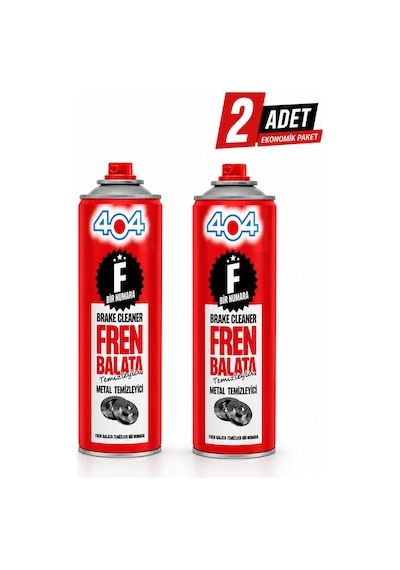 404 2'li Ekonomik Paket F1 Numara Fren Balata Temizleme Spreyi 500 Ml