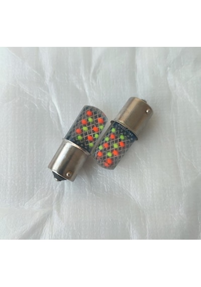 2 Adet Tek Duy 93 Tip Renkli Rgb Ledli Ampul 12v