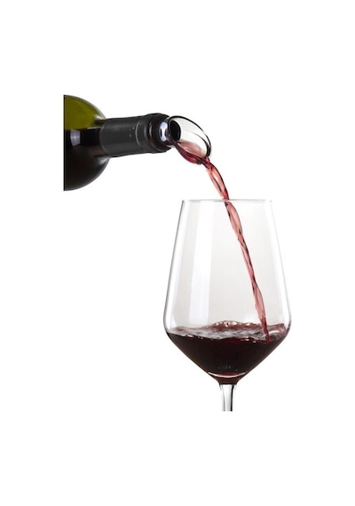 Vacu Vin Şarap Dökücü Kristal Siyah 2 Parça Çok Renkli