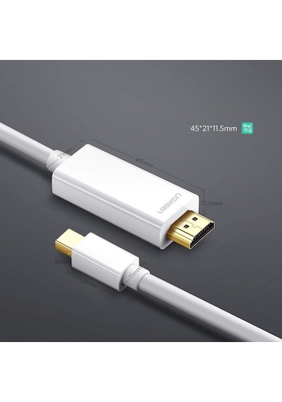 Ugreen Mini Displayport Hdmi Dönüştürücü Kablo 3 Metre